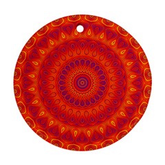 Mandala Round Ornament (two Sides) by Siebenhuehner