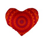 Mandala 16  Premium Heart Shape Cushion  Back