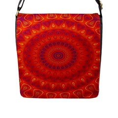 Mandala Flap Closure Messenger Bag (large) by Siebenhuehner