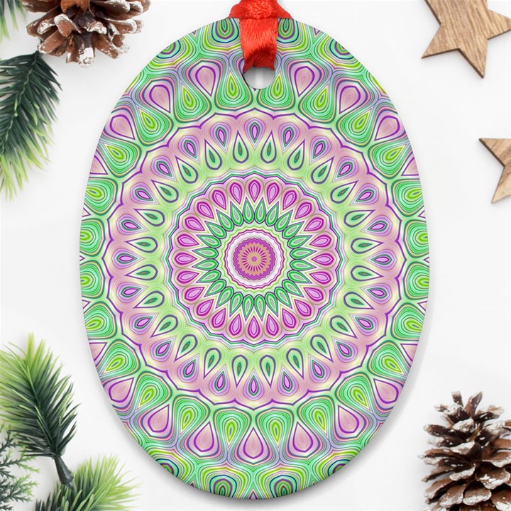 Mandala Oval Ornament (Two Sides)