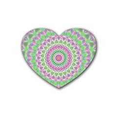 Mandala Drink Coasters (heart) by Siebenhuehner