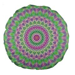 Mandala 18  Premium Round Cushion  by Siebenhuehner