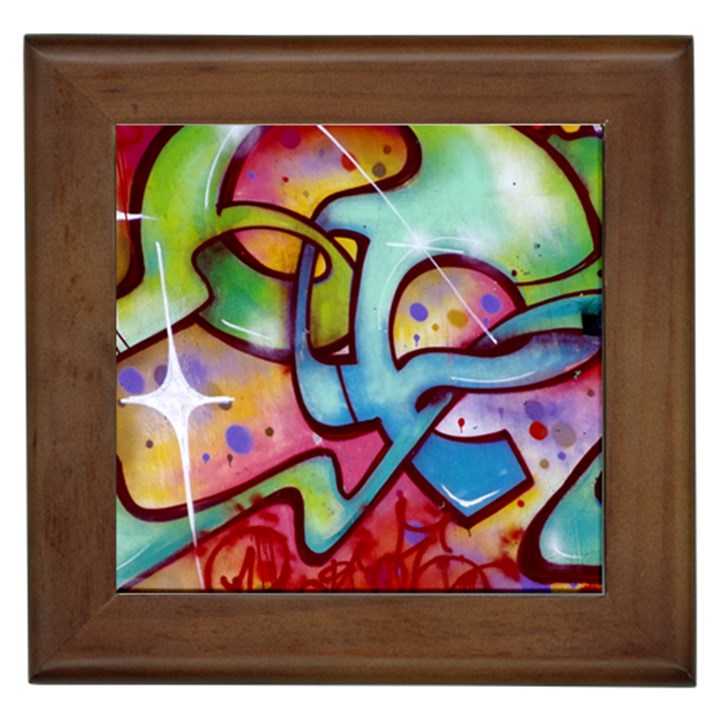 Graffity Framed Ceramic Tile