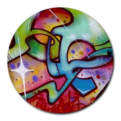 Graffity 8  Mouse Pad (round) by Siebenhuehner