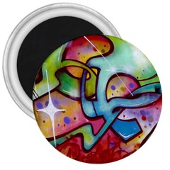 Graffity 3  Button Magnet by Siebenhuehner