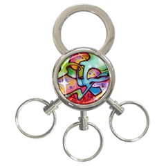 Graffity 3-ring Key Chain by Siebenhuehner