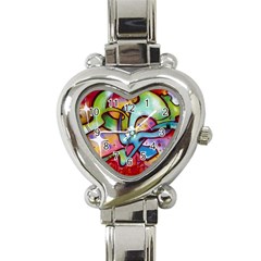 Graffity Heart Italian Charm Watch  by Siebenhuehner