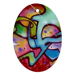 Graffity Oval Ornament (two Sides) by Siebenhuehner