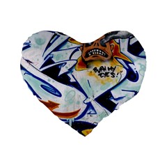 Graffity 16  Premium Heart Shape Cushion  by Siebenhuehner