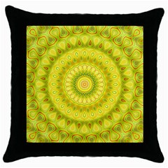 Mandala Black Throw Pillow Case by Siebenhuehner