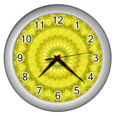 Mandala Wall Clock (silver) by Siebenhuehner