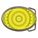 Mandala Belt Buckle (Oval) Front