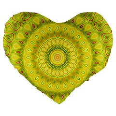 Mandala 19  Premium Heart Shape Cushion by Siebenhuehner