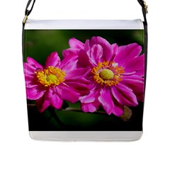 Flower Flap Closure Messenger Bag (large) by Siebenhuehner