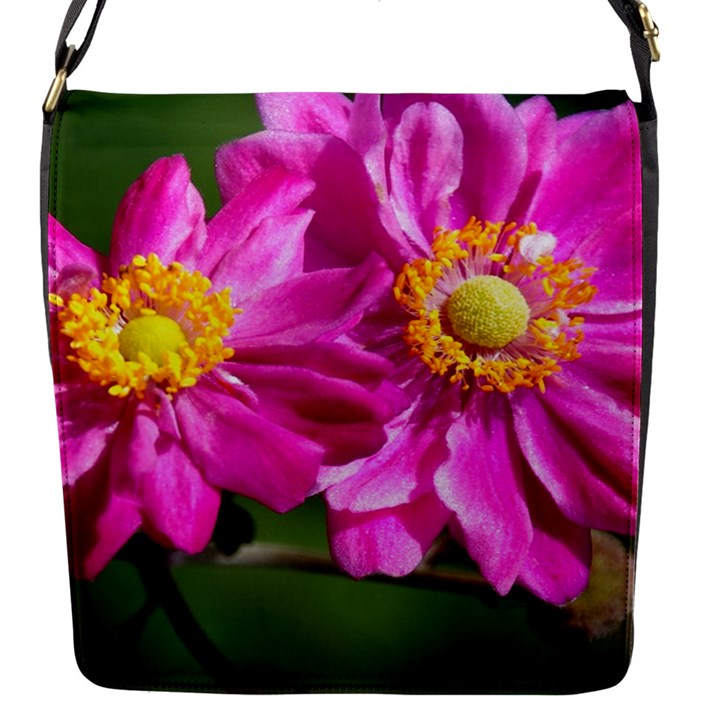 Flower Flap Closure Messenger Bag (Small)