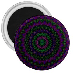 Mandala 3  Button Magnet by Siebenhuehner