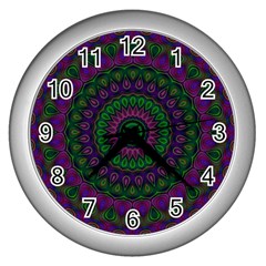 Mandala Wall Clock (silver) by Siebenhuehner