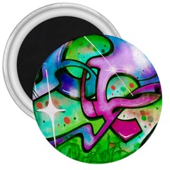 Graffity 3  Button Magnet by Siebenhuehner