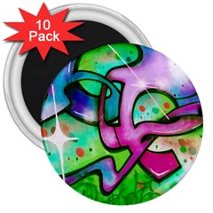 Graffity 3  Button Magnet (10 Pack) by Siebenhuehner