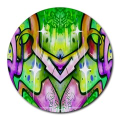 Graffity 8  Mouse Pad (round) by Siebenhuehner