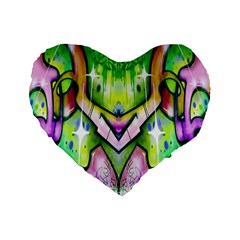 Graffity 16  Premium Heart Shape Cushion  by Siebenhuehner