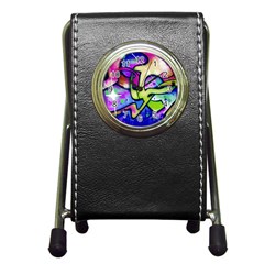 Graffity Stationery Holder Clock