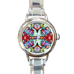 Graffity Round Italian Charm Watch by Siebenhuehner