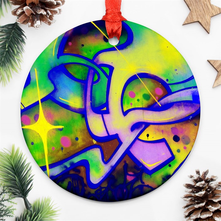 Graffity Round Ornament (Two Sides)