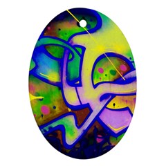 Graffity Oval Ornament (two Sides) by Siebenhuehner