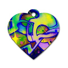 Graffity Dog Tag Heart (one Sided)  by Siebenhuehner