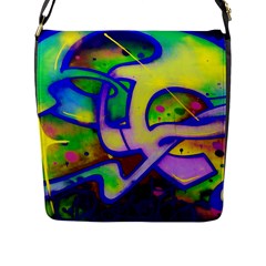 Graffity Flap Closure Messenger Bag (large) by Siebenhuehner