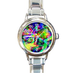 Graffity Round Italian Charm Watch by Siebenhuehner