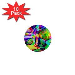 Graffity 1  Mini Button Magnet (10 Pack) by Siebenhuehner