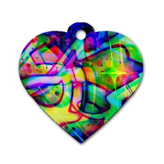 Graffity Dog Tag Heart (one Sided)  by Siebenhuehner