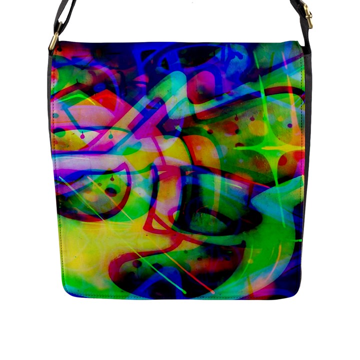 Graffity Flap Closure Messenger Bag (Large)