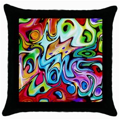 Graffity Black Throw Pillow Case by Siebenhuehner