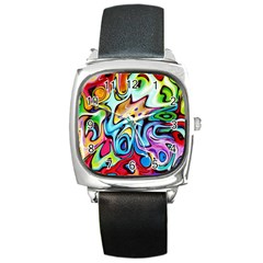 Graffity Square Leather Watch by Siebenhuehner