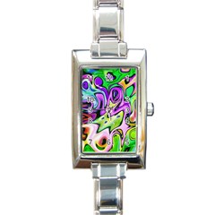 Graffity Rectangular Italian Charm Watch by Siebenhuehner