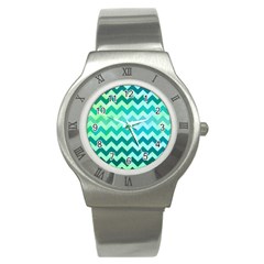 Chevron Stainless Steel Watch (slim)