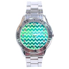 Chevron Stainless Steel Watch by ILANA