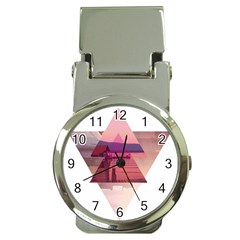 Triangles Money Clip With Watch by ILANA