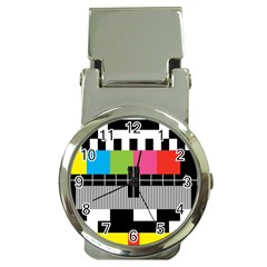 Test Pattern Money Clip With Watch