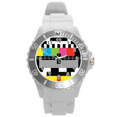 Test Pattern Plastic Sport Watch (large) by Contest1753604