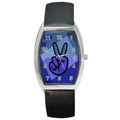 Peace Tonneau Leather Watch