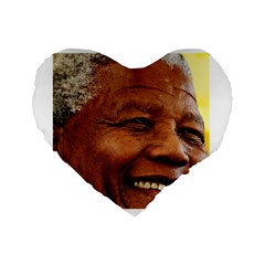 Mandela 16  Premium Heart Shape Cushion  by MORE4MANDELA