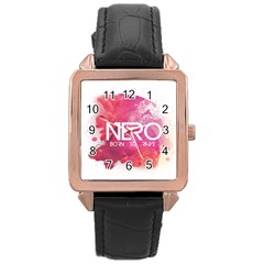 Nero ! Watch Rose Gold Leather Watch 