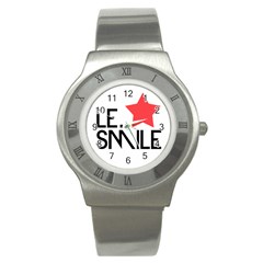 Le  Smile Stainless Steel Watch (slim)