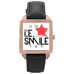 Le  Smile Rose Gold Leather Watch  by Contest1701949