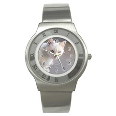 Beebee On Concrete Stainless Steel Watch (slim) by kkss88