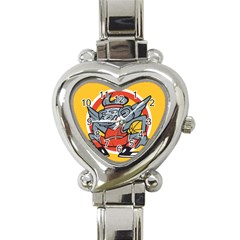 Flying Monkey Heart Italian Charm Watch 